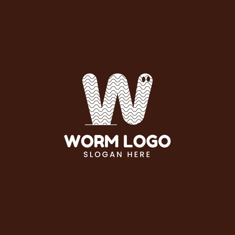 Worm logo design template vector