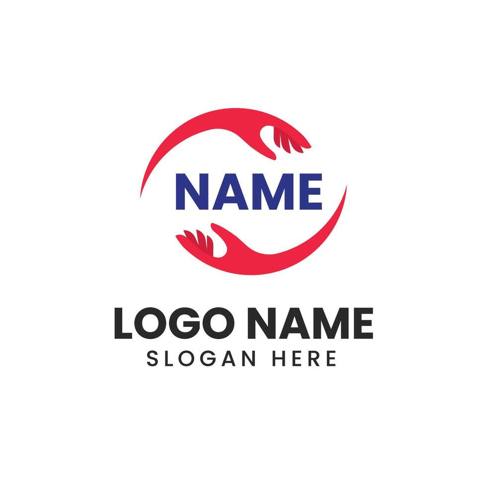A logo design for a company that is red and blue vector