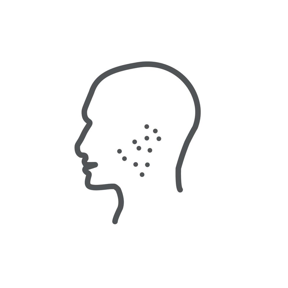 design silhouette, acne, freckle face. vector