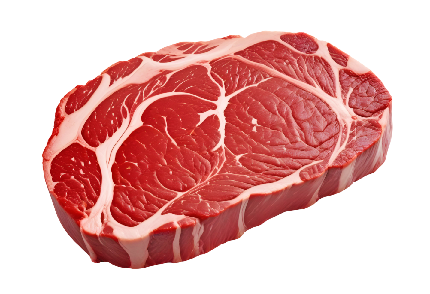 A Hearty Slice of Uncooked Raw Beef Steak png