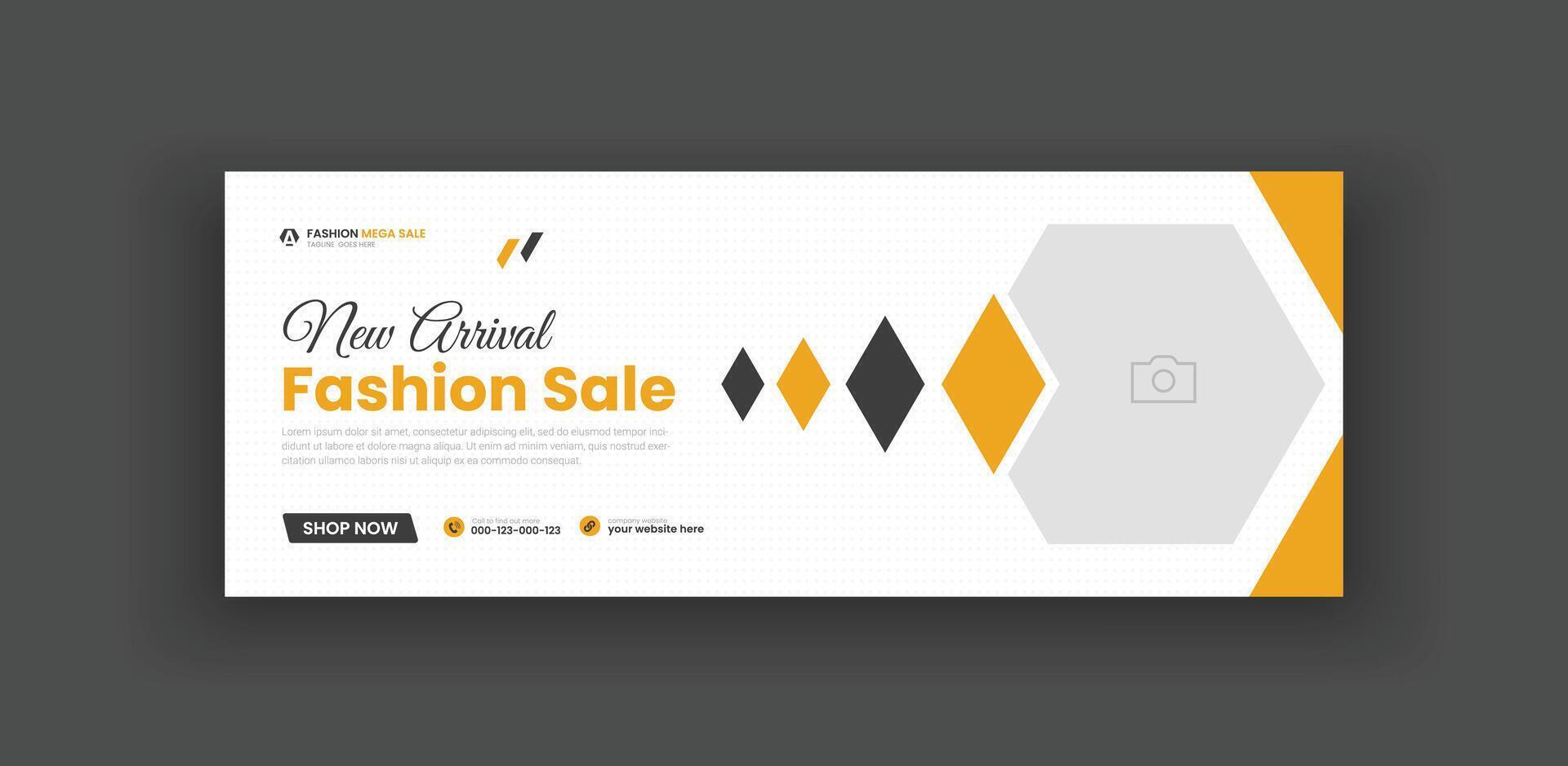 fashion sale social media cover banner design template. fashion sale cover photo design. fashion sale web banner vector