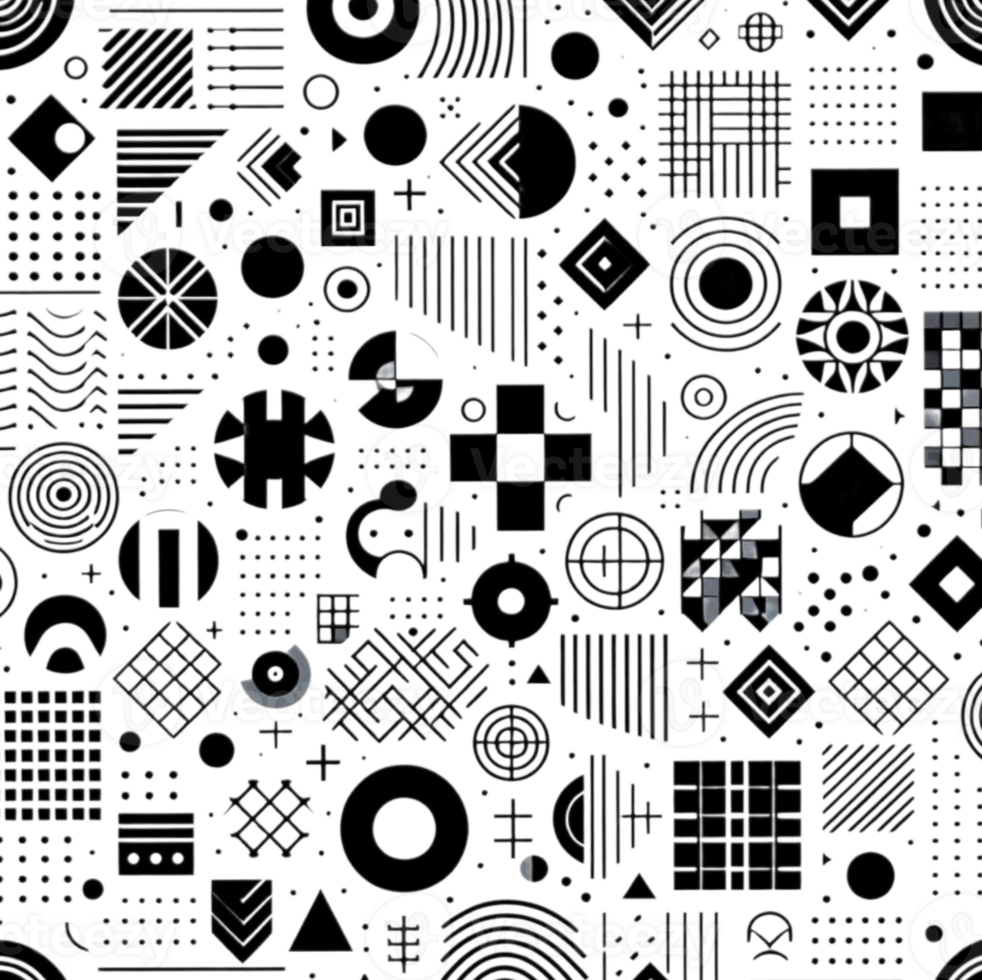 Creative Abstract background with various geometric shape png