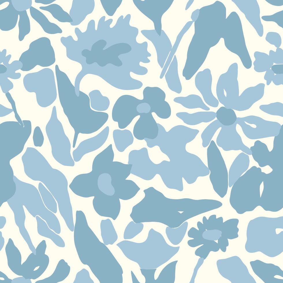 modern flower illustration seamless repeat pattern digital artwork vector