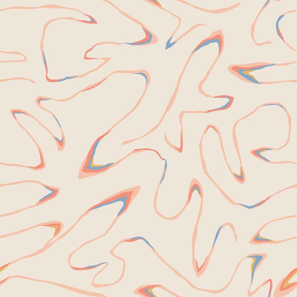 Curved line illustration seamless repeat pattern digital artwork vector