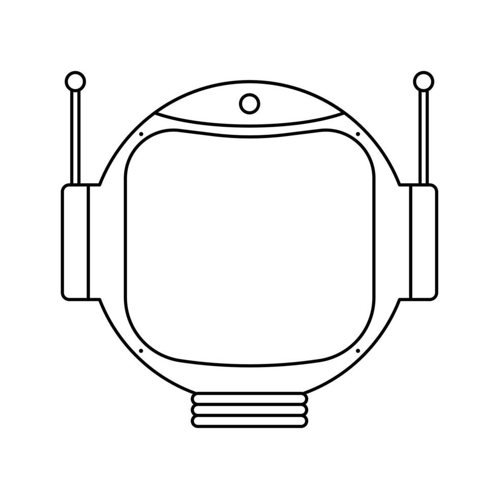 Simple robot face. illustration. vector