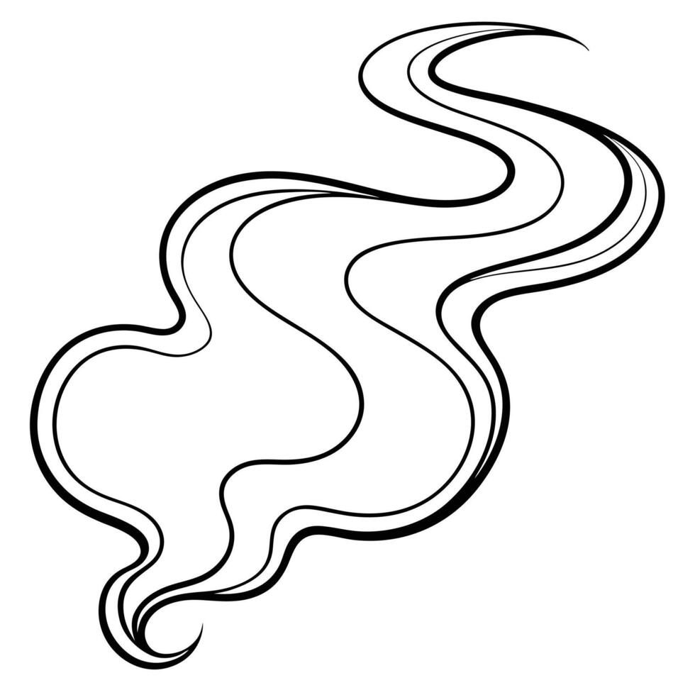A black and white drawing of a woman's hair vector