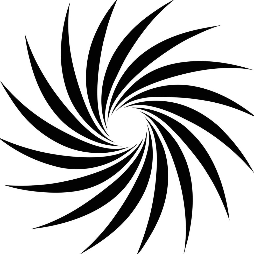 A black and white spiral design vector