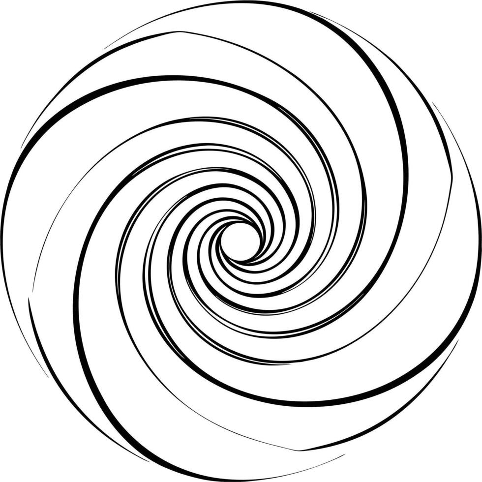 A spiral design in black and white vector