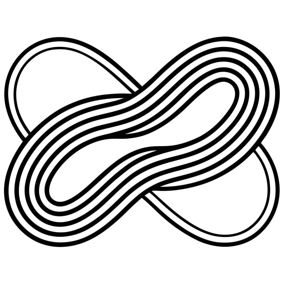 Infinity symbol coloring pages vector