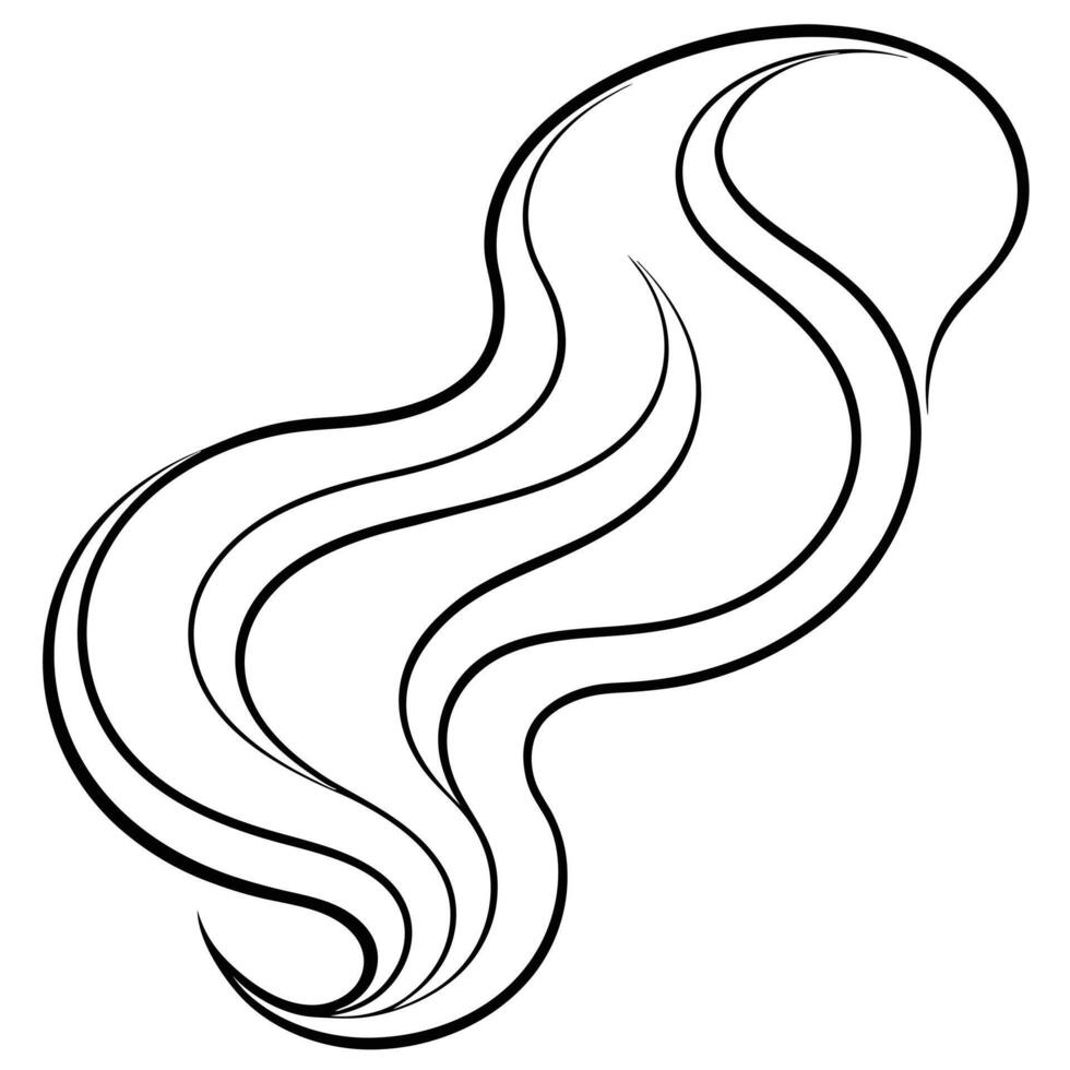 Hair coloring pages for girls vector