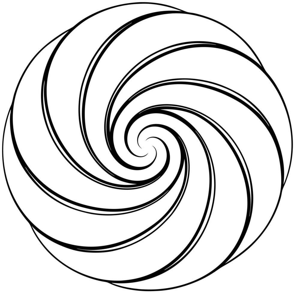 A spiral design in black and white vector