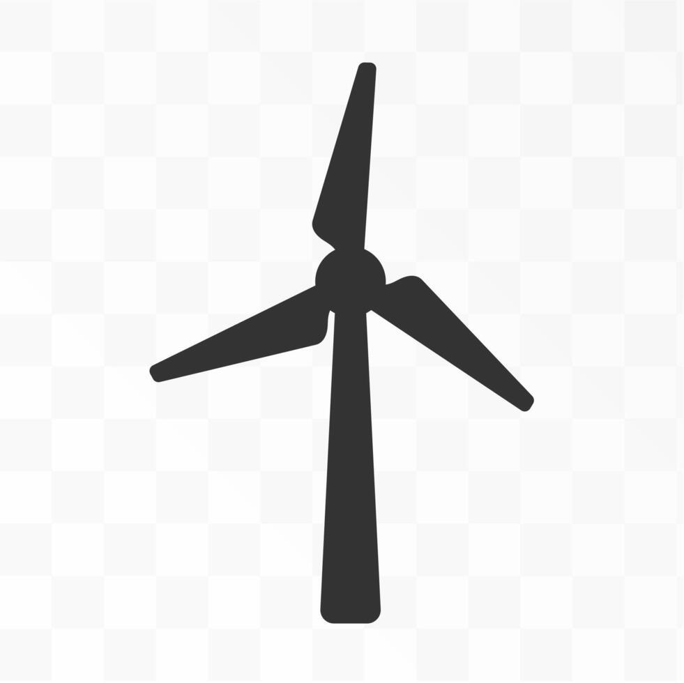 Wind turbine power symbol icon. Windmill power plant ecology energy logo sign shape. illustration image. Isolated on white background. vector