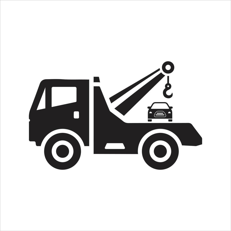 Recovery truck. Breakdown cover. Recovery service icon vector