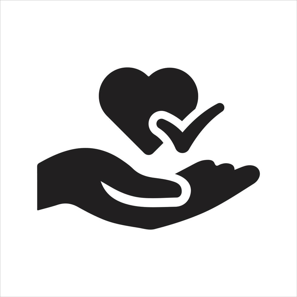 Health check icon. General health. Health insurance. Heart icon vector