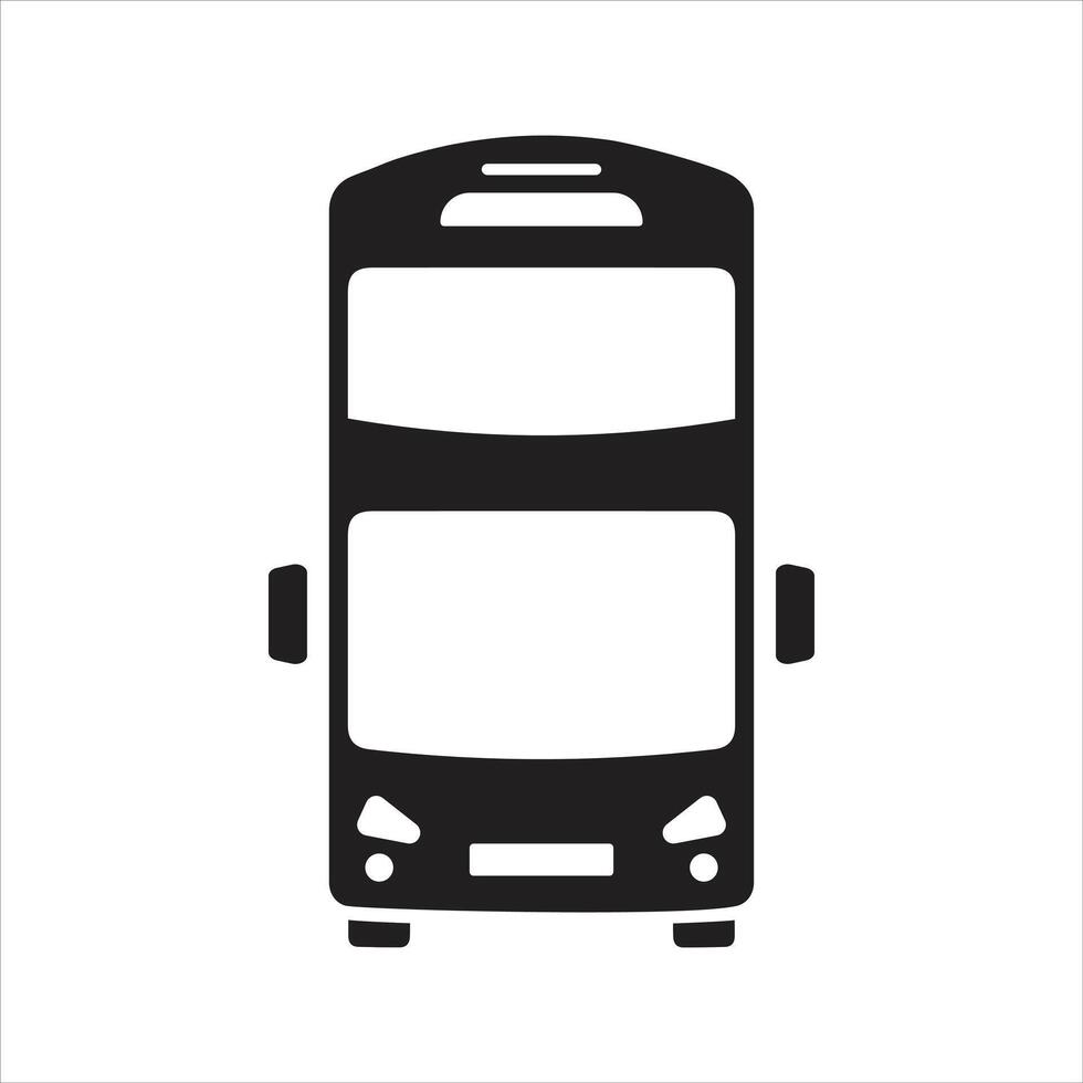 Bus icon. Double decker bus. Two floor bus icon vector