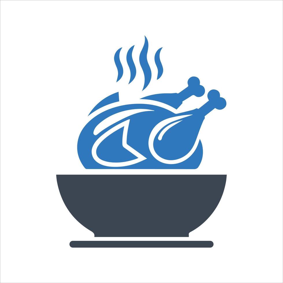 Chicken icon. Food. Roast chicken vector