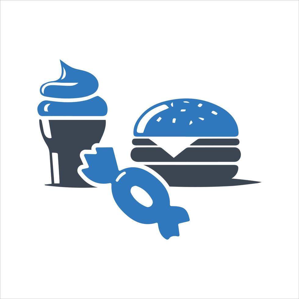 Fast food icon vector