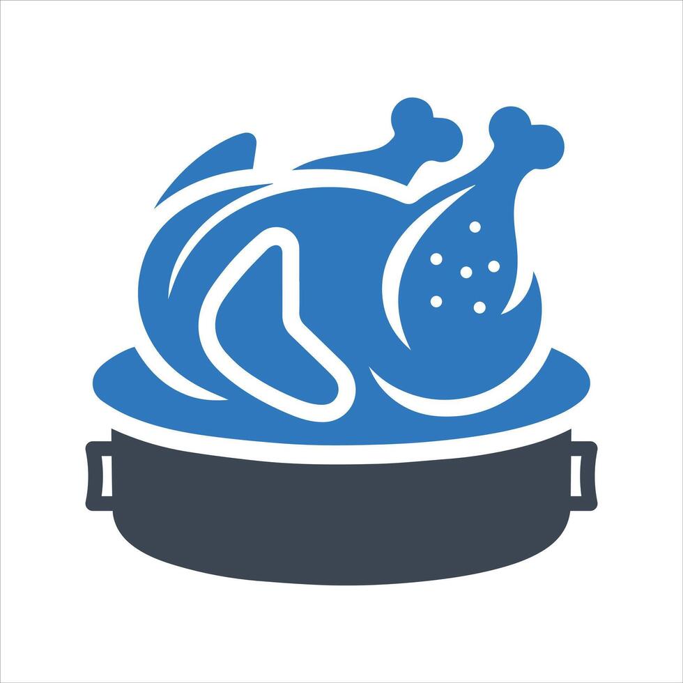 Chicken icon. Food. Roast chicken vector