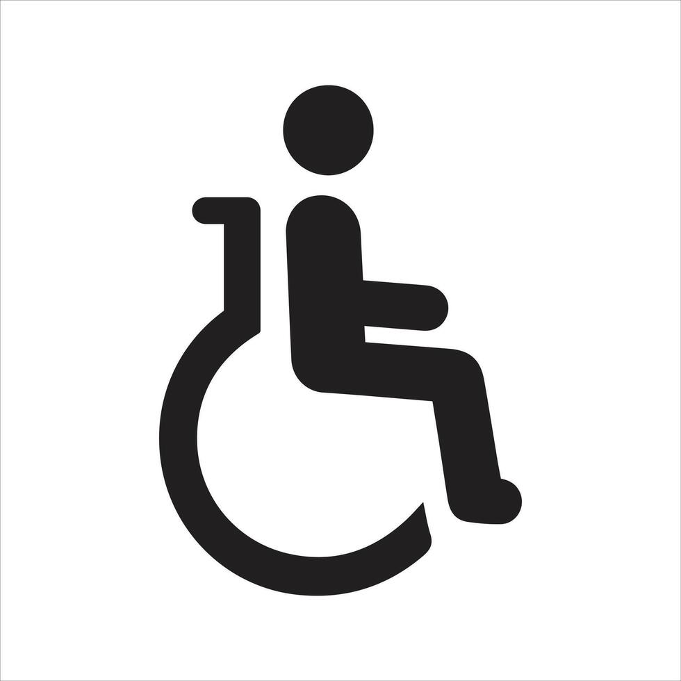 Access ramp icon. Wheelchair handicap icon vector