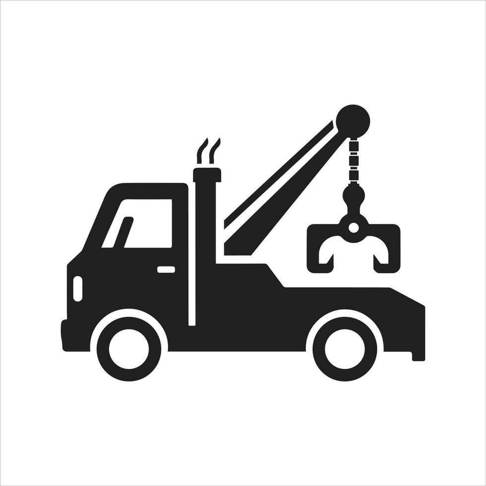 Recovery truck. Breakdown cover. Recovery service icon vector