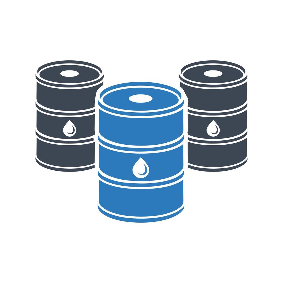 Oil icon. Oil drum container icon vector
