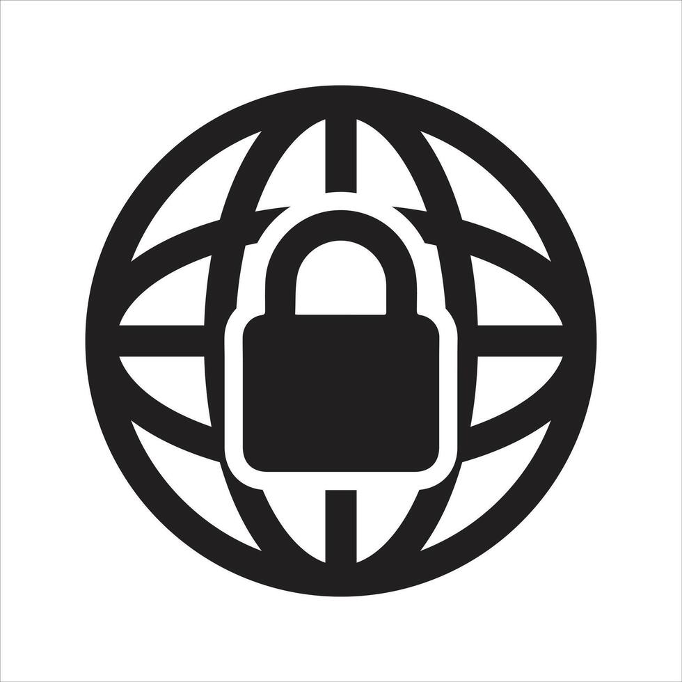 Network security icon. Data protection icon vector