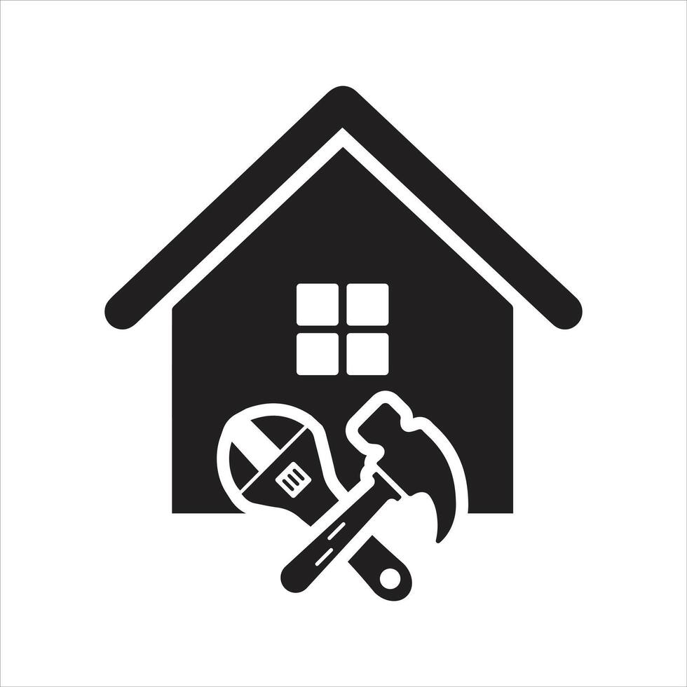 Home repair icon. Home maintenance service vector