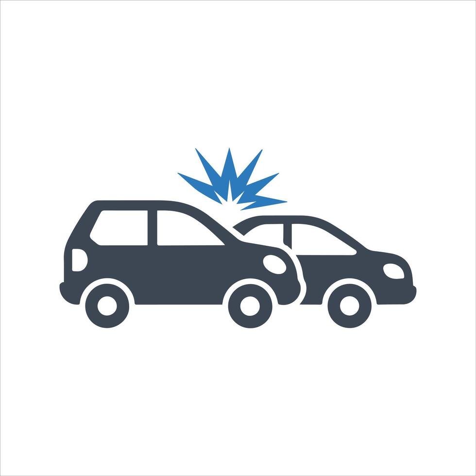 Car crash icon vector