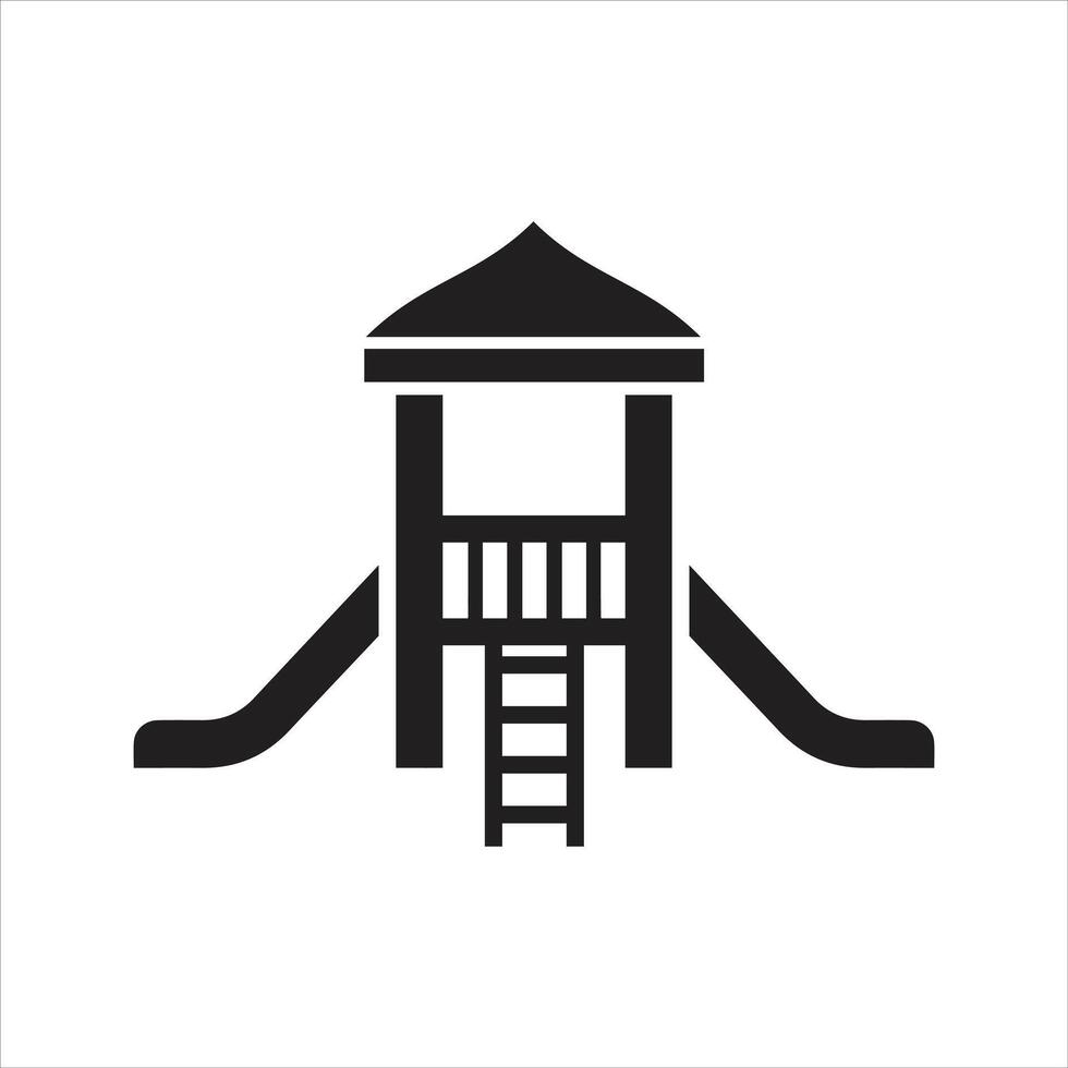 Playground icon. Children play area icon vector