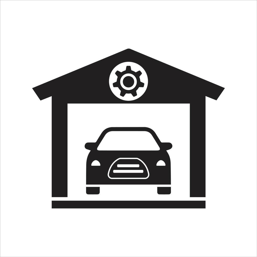 Garage icon. Car garage icon vector