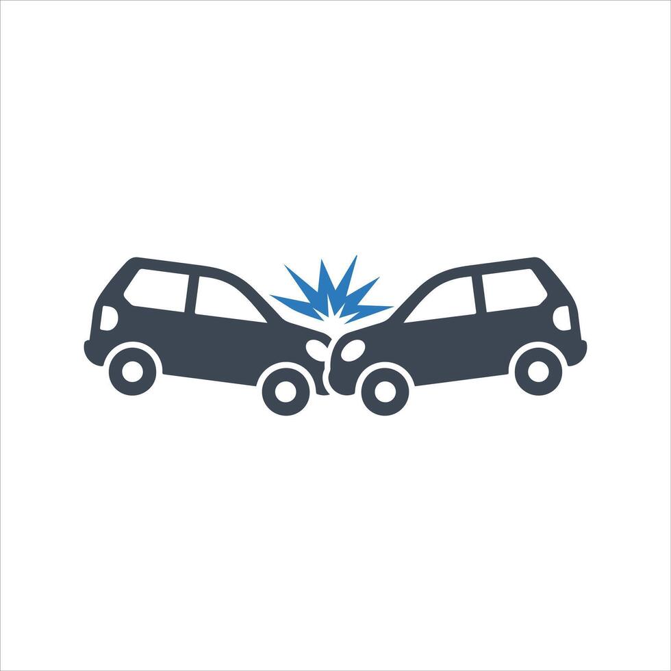 Car crash icon vector