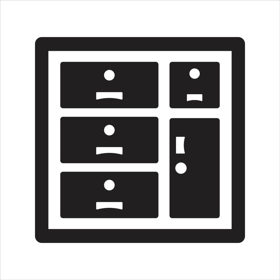 Parcel locker icon. Automated postal box icon vector