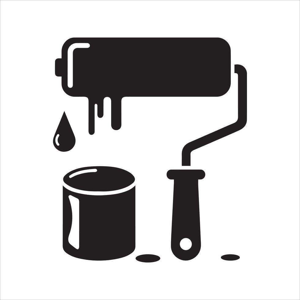 Paint roller icon. Roller. Painting logo vector