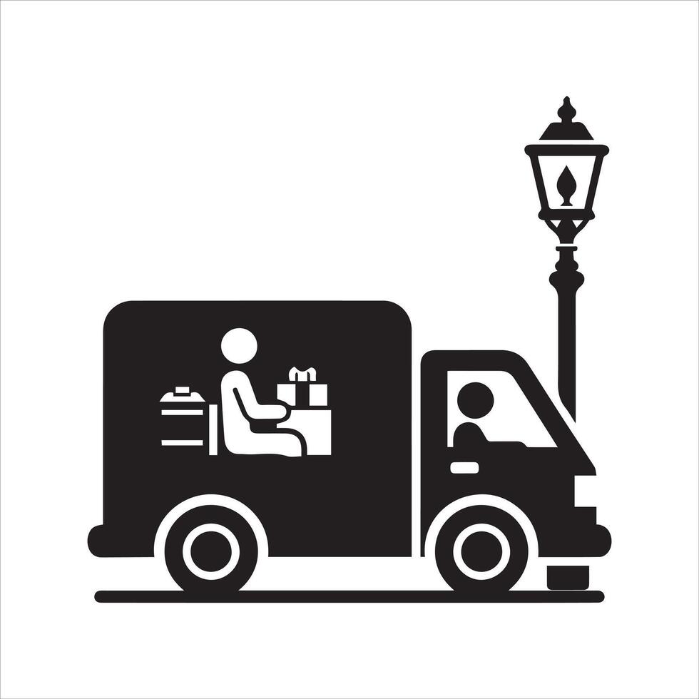 Curbside pickup icon. Order pickup logo vector