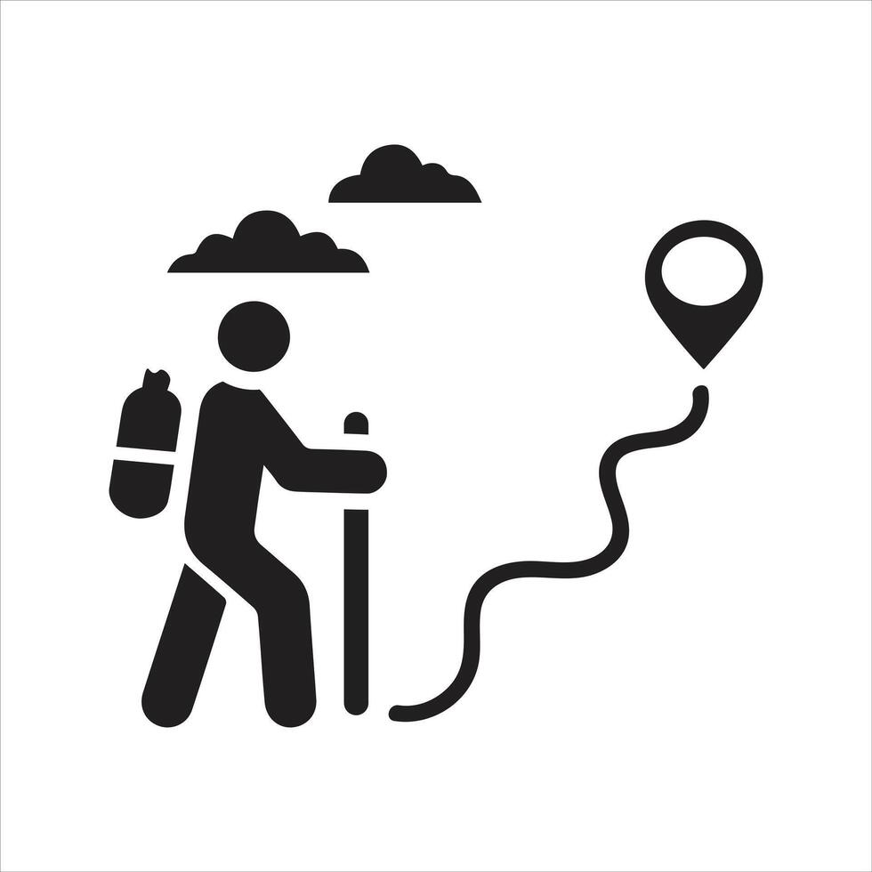 Hiker icon. People Walking icon vector