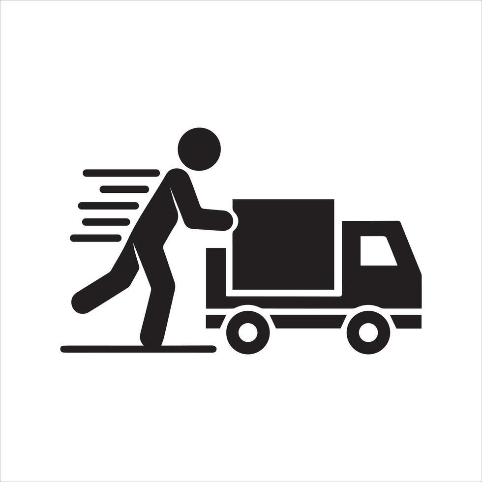 Curbside pickup icon. Order pickup logo vector