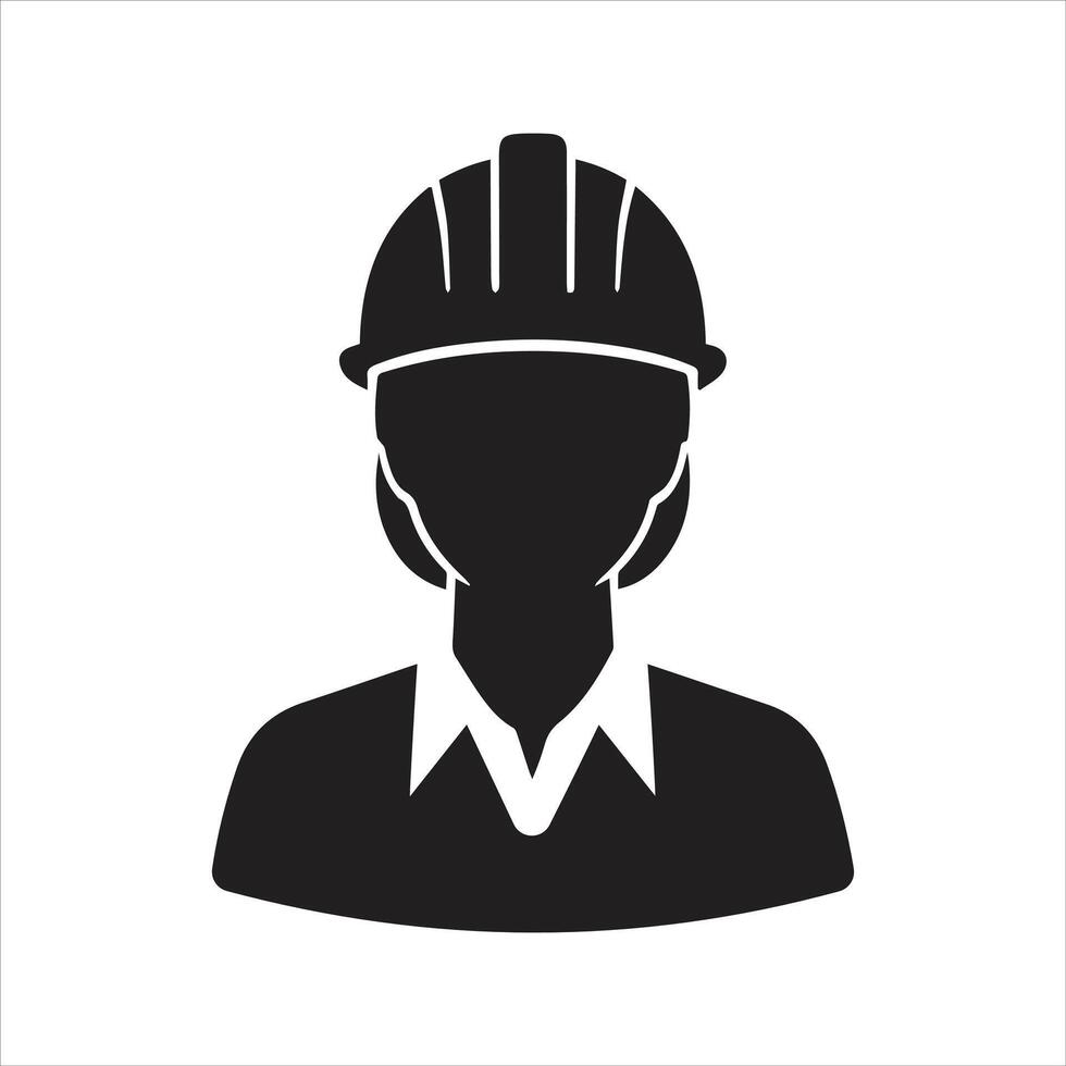 Construction worker icon. Engineering, construction project manager icon vector
