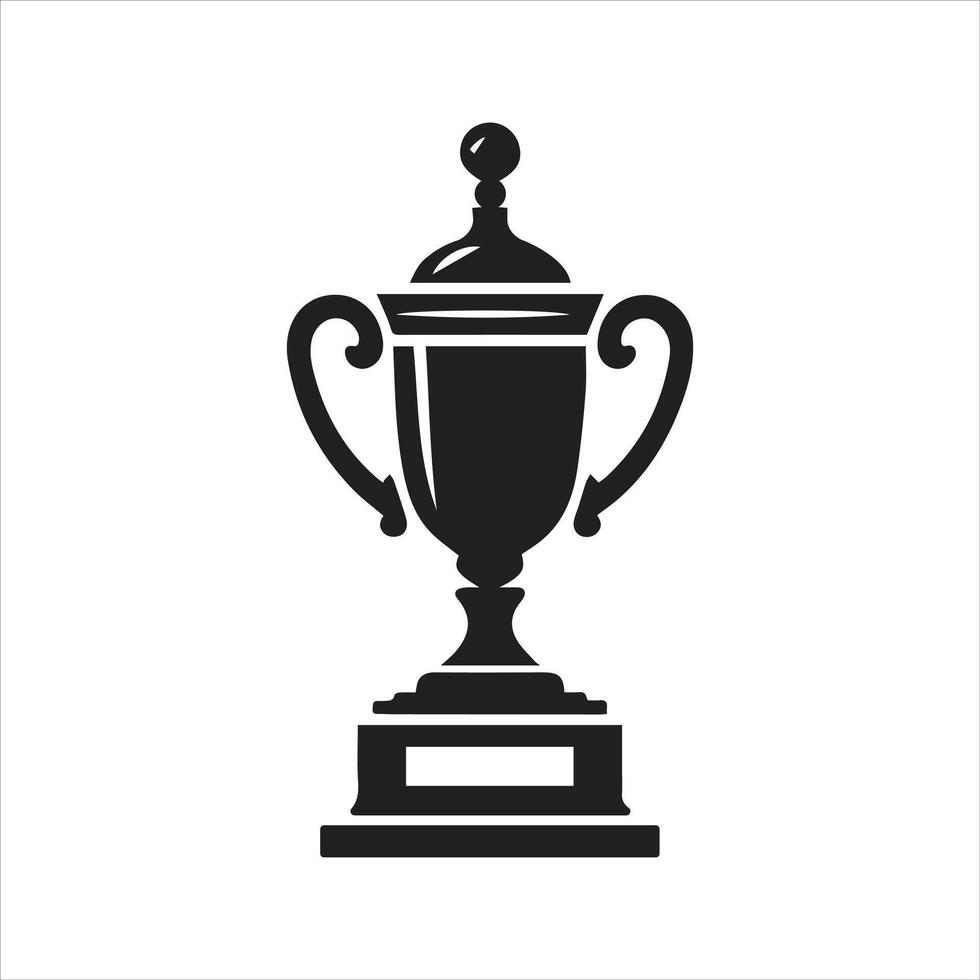 Trophy cup icon. Champions cup icon vector