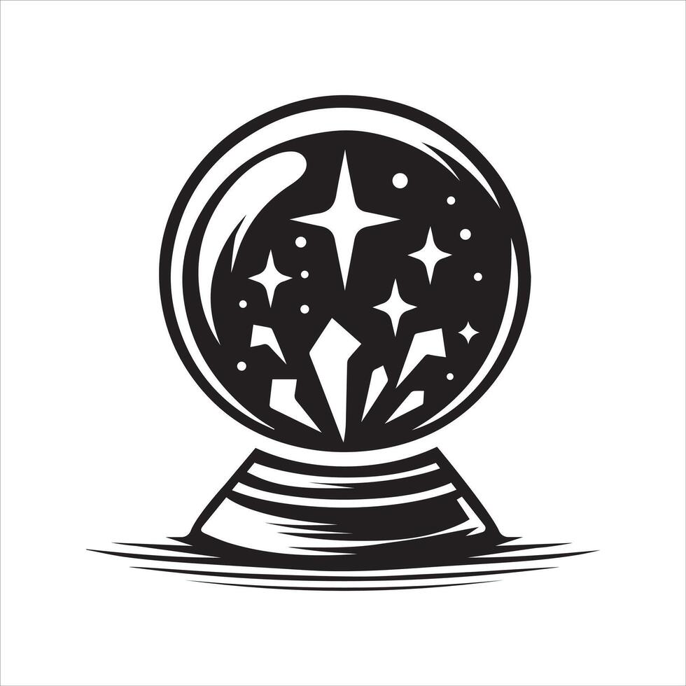 Crystal ball icon vector