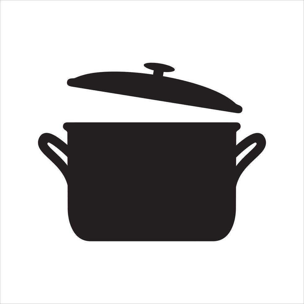 Pot icon. Cooking pan icon vector