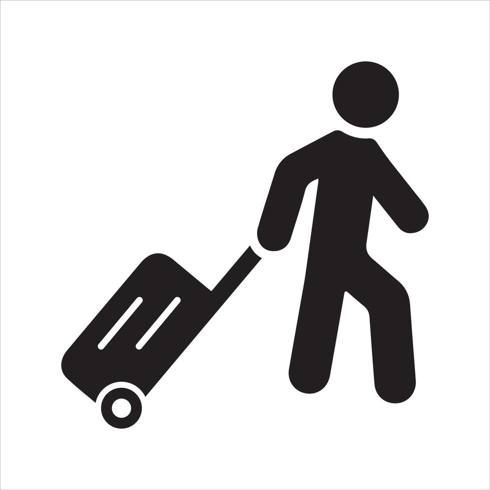 Tourist icon. person traveling icon vector