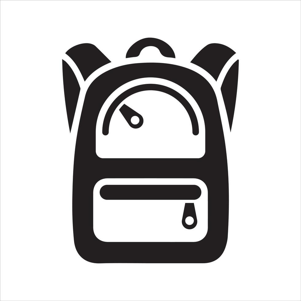 Backpack icon. School bag icon vector