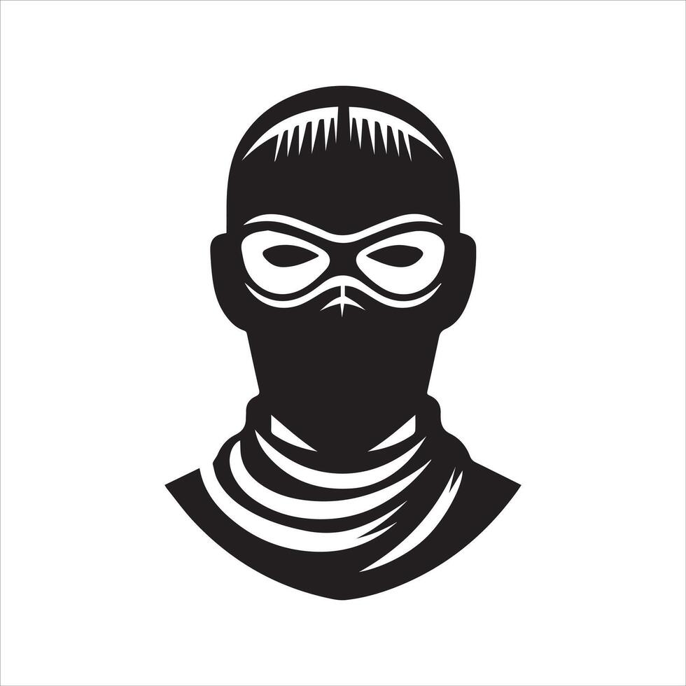 Bandit mask icon. Masks of criminals, bandits and mafia icon. Masks logo vector