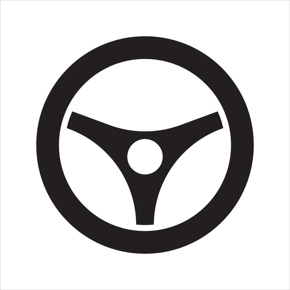 Steering wheel icon vector