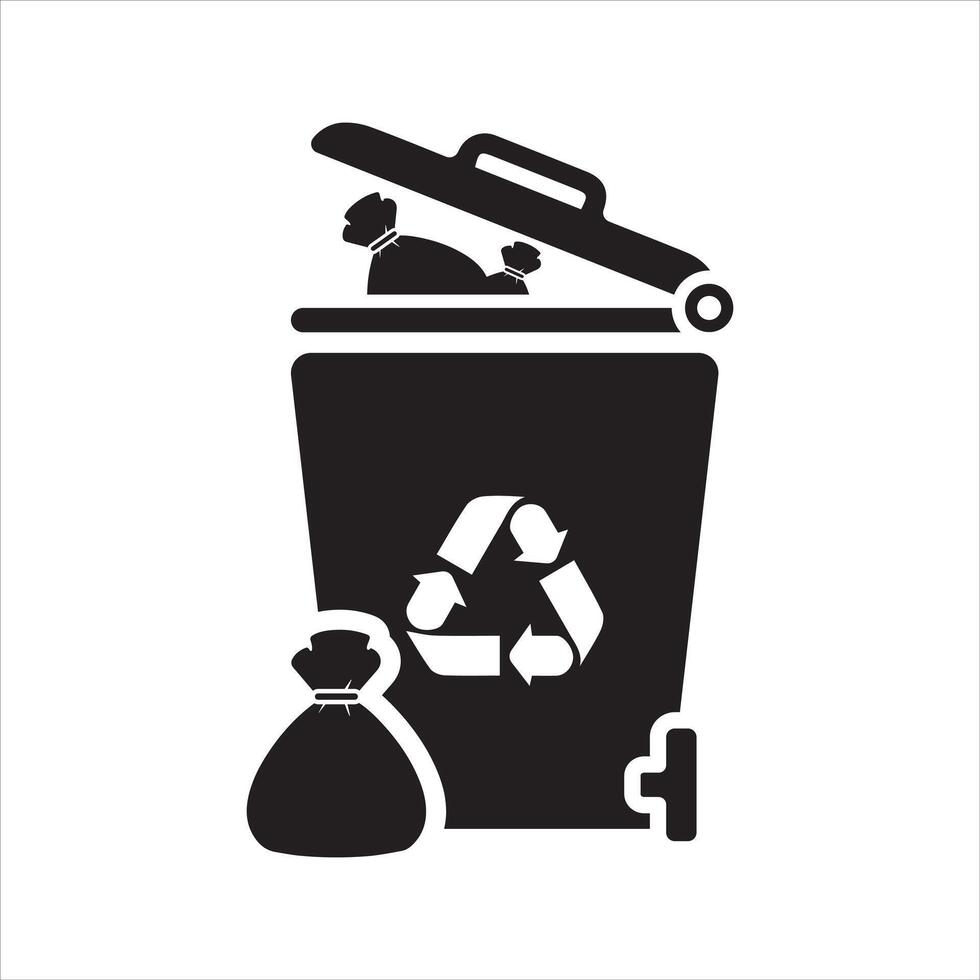 Wheelie bin icon vector