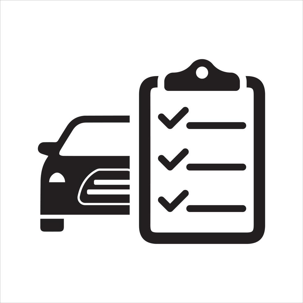 Car maintenance list icon vector