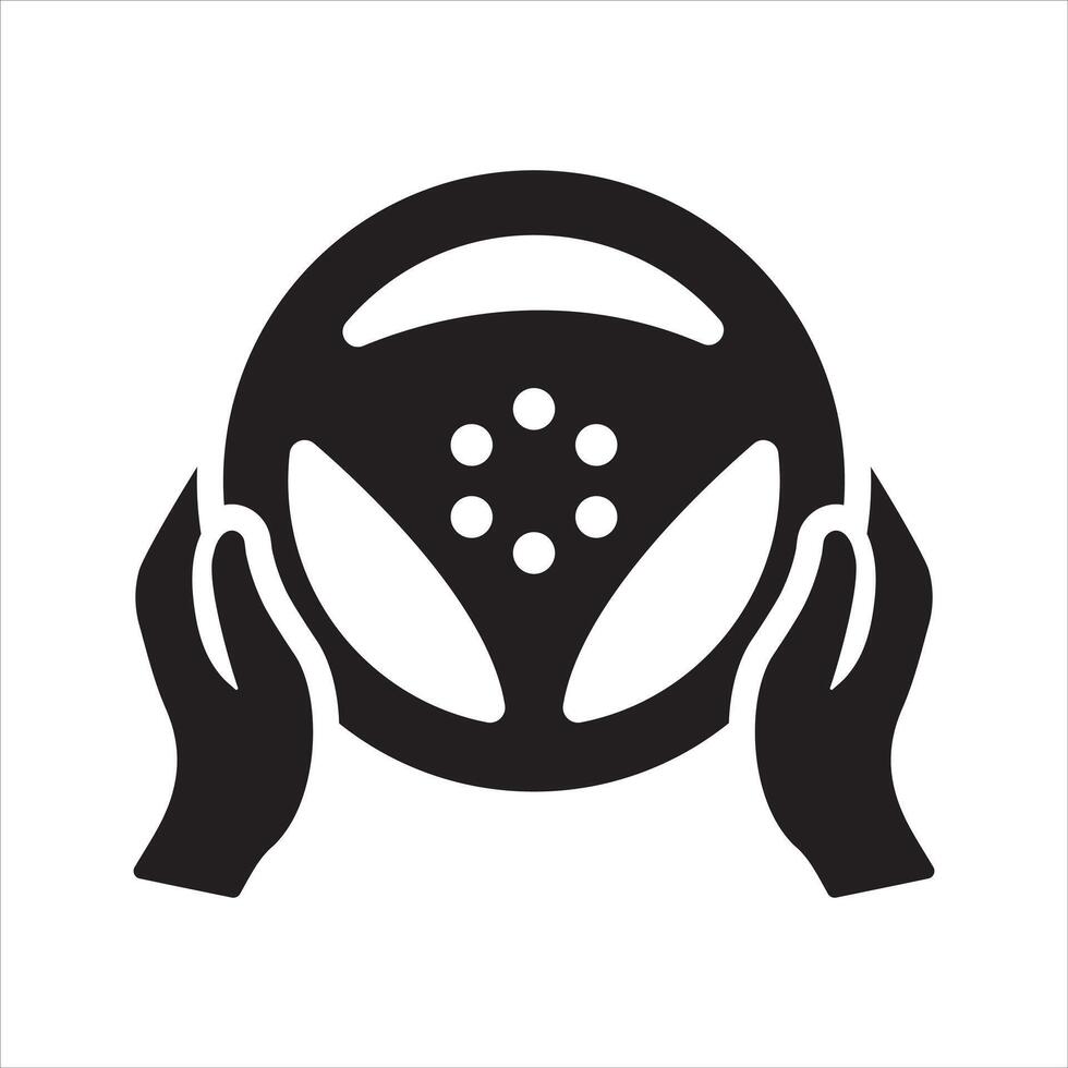 Steering wheel icon vector