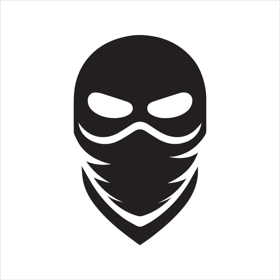 Bandit mask icon. Masks of criminals, bandits and mafia icon. Masks logo vector