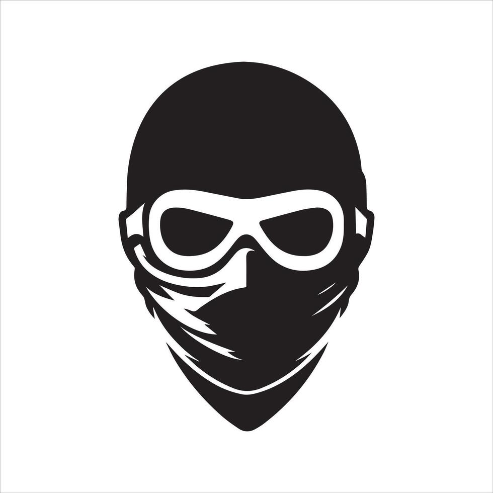 Bandit mask icon. Masks of criminals, bandits and mafia icon. Masks logo vector