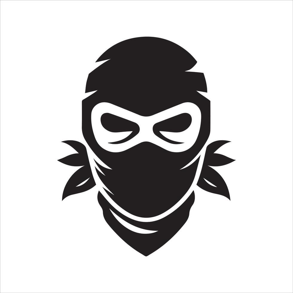 Bandit mask icon. Masks of criminals, bandits and mafia icon. Masks logo vector
